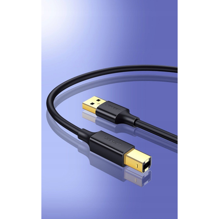 UGREEN 10351 Kabel USB 2.0 A-B pozlacany 3m