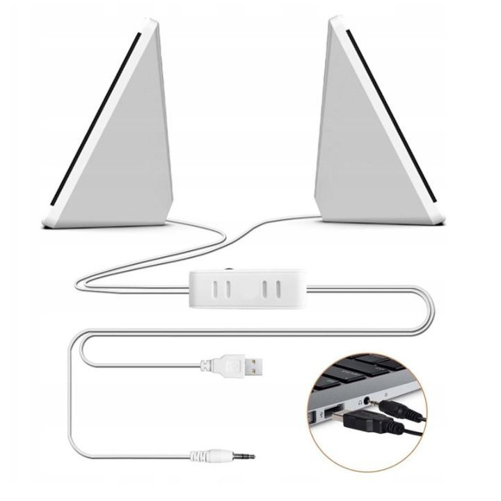 MOZOS MINI S1 glosniki 2.0 na USB biale