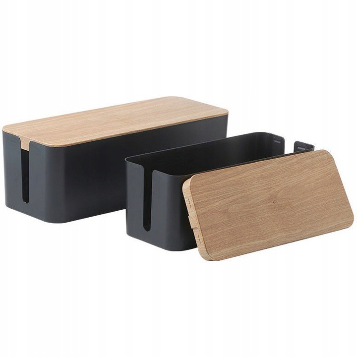 MOZOS KBO-BK-WOOD pojemnik na kable czarny