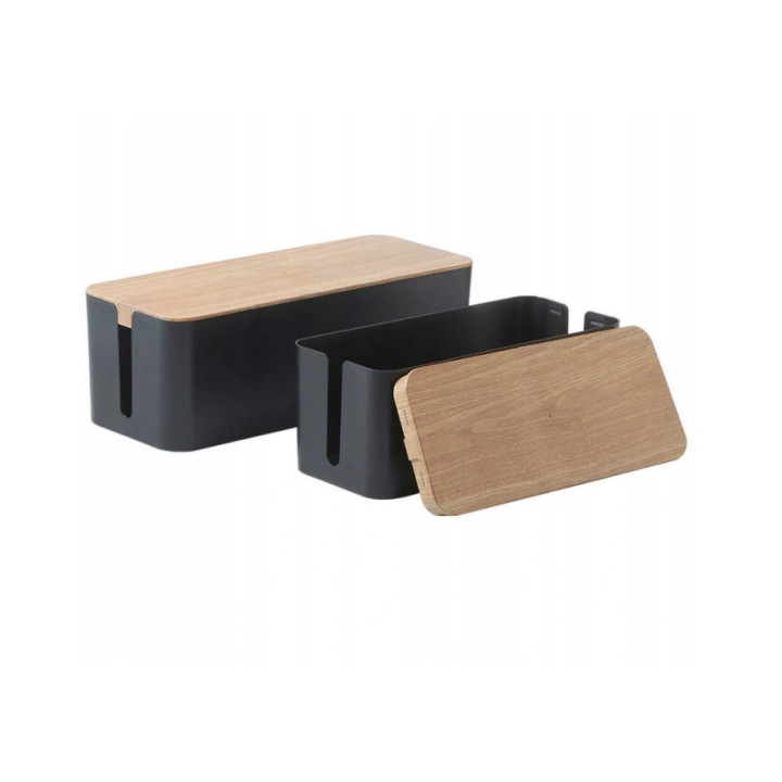 MOZOS KBO-BK-WOOD pojemnik na kable czarny