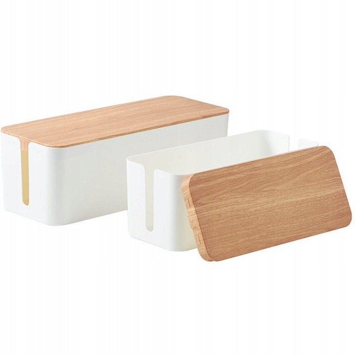 MOZOS KBO-LW-WOOD pojemnik na kable bialy