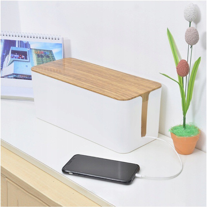 MOZOS KBO-LW-WOOD pojemnik na kable bialy