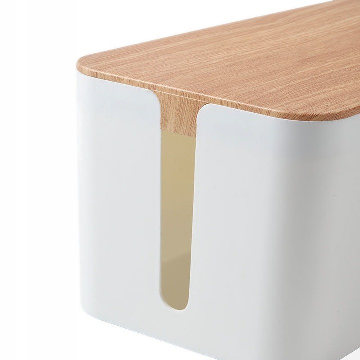 MOZOS KBO-LW-WOOD pojemnik na kable bialy