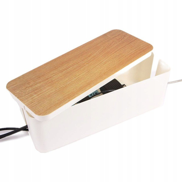 MOZOS KBO-LW-WOOD pojemnik na kable bialy