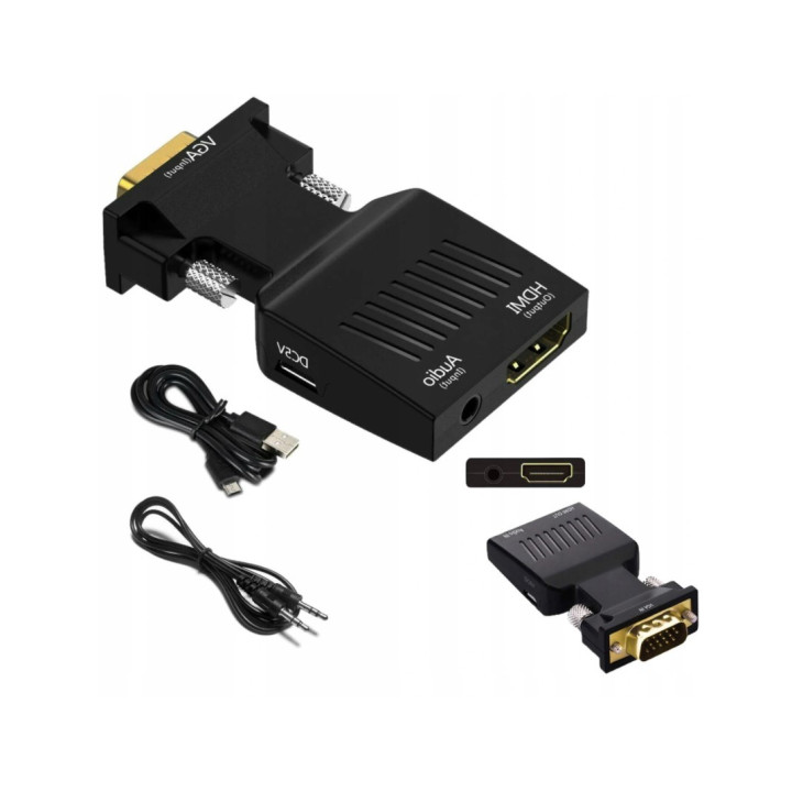 MOZOS LBB-003 konwerter VGA + minijack 3,5mm/HDMI
