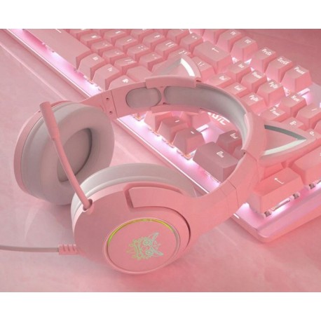ONIKUMA K9 słuchawki z mikrofonem różowe