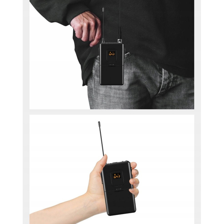 MOZOS MIC-UHF-SET zestaw mikrofonów bezprzewodowych UHF