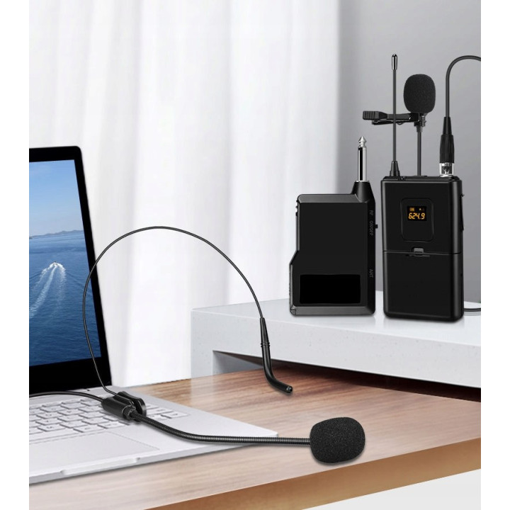 MOZOS MIC-UHF-SET zestaw mikrofonów bezprzewodowych UHF