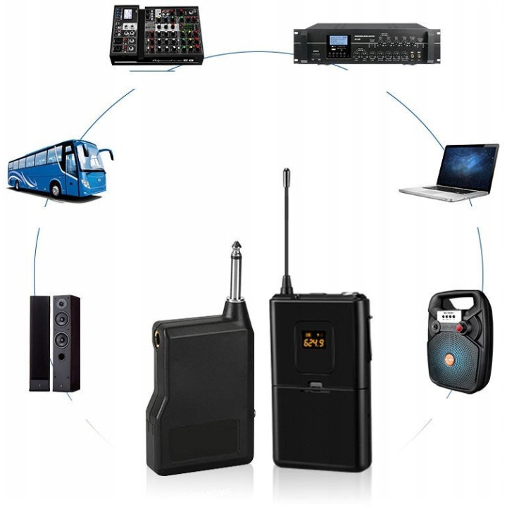MOZOS MIC-UHF-SET zestaw mikrofonów bezprzewodowych UHF
