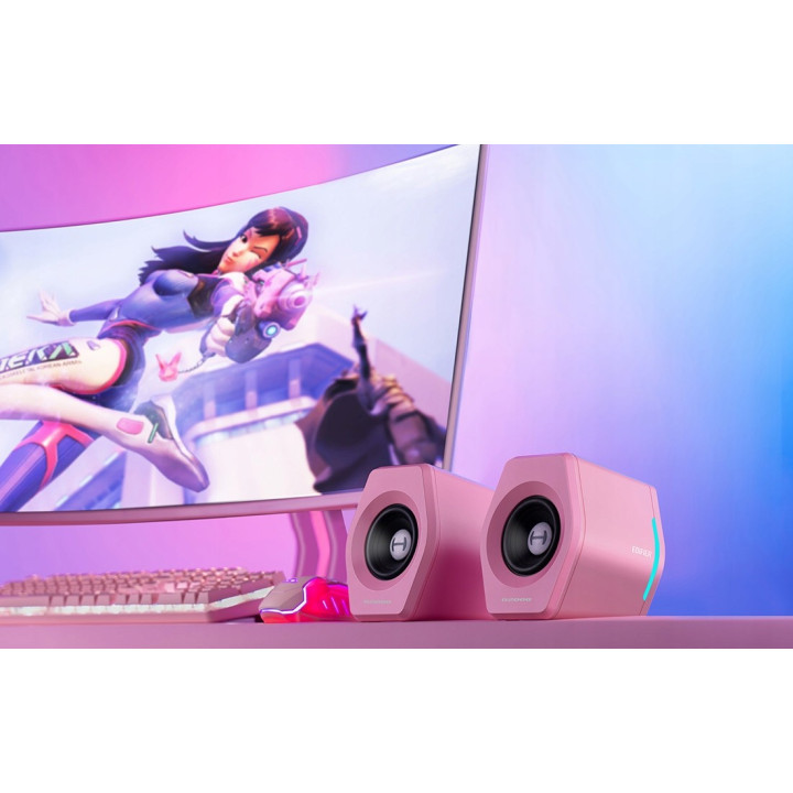 EDIFIER HECATE G2000 Pink zestaw stereo bluetooth RGB rózowy