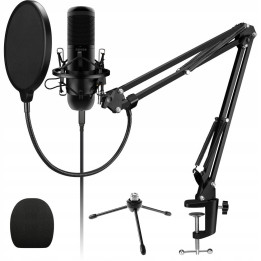 NOVOX NC-1 NEW 2022 Black mikrofon USB + tripod gabka + rami