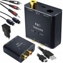 FIIO D03K Taishan konwerter DAC zestaw: zasilacz + kabel optyczny + kabel USB + kabel minijack-RCA