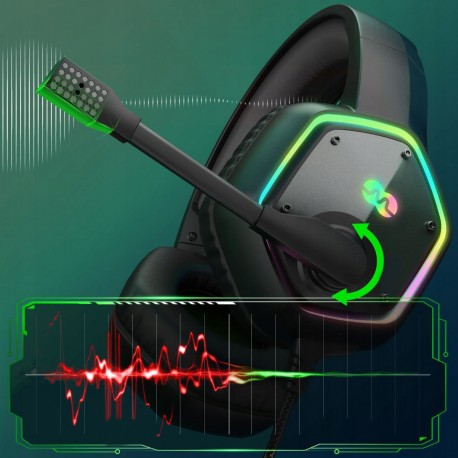 MOZOS G1000 słuchawki nauszne RGB z mikrofonem