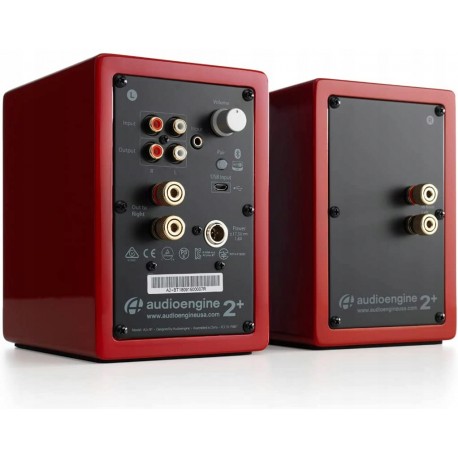 AUDIOENGINE A2+ zestaw stereo bluetooth aptX DAC USB czerwone