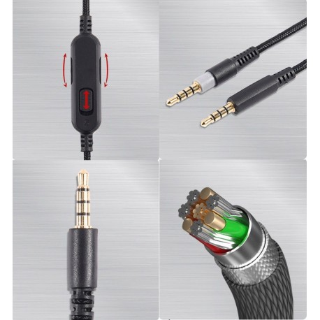 MOZOS KS-KHC zamienny kabel do sluchawek HYPERX CLOUD – zdjęcie produktu