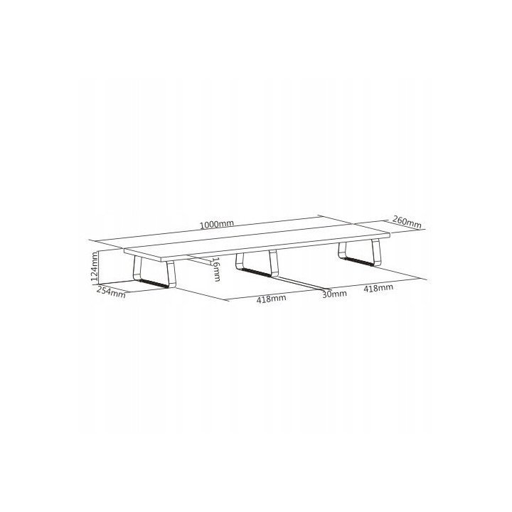 MOZOS DUAL RISER S podstawka pólka pod dwa monitory