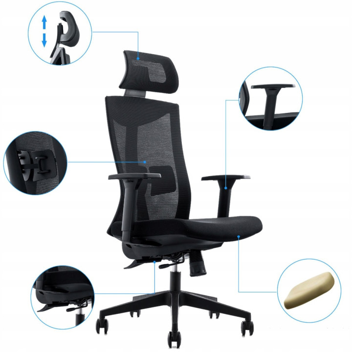 MOZOS ERGO F fotel biurowy ergonomiczny