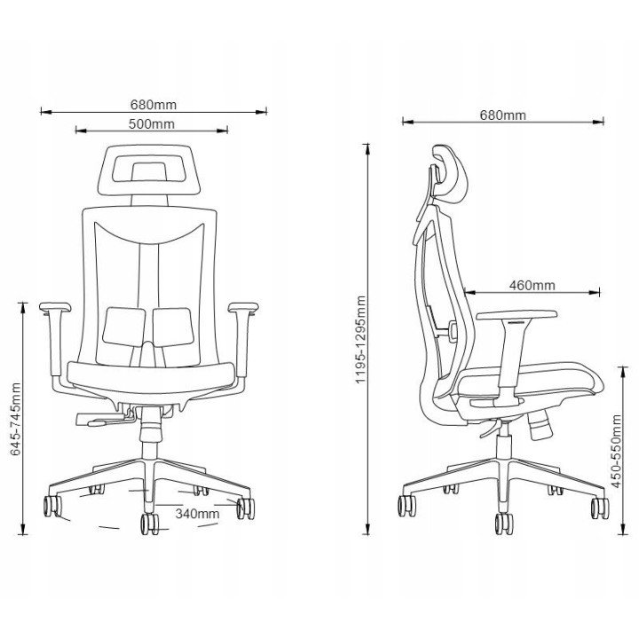 MOZOS ERGO F fotel biurowy ergonomiczny