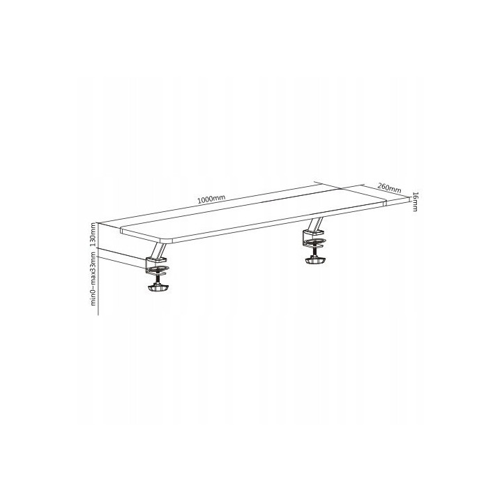 MOZOS CLAMP DUAL RISER podstawka pólka pod dwa monitory