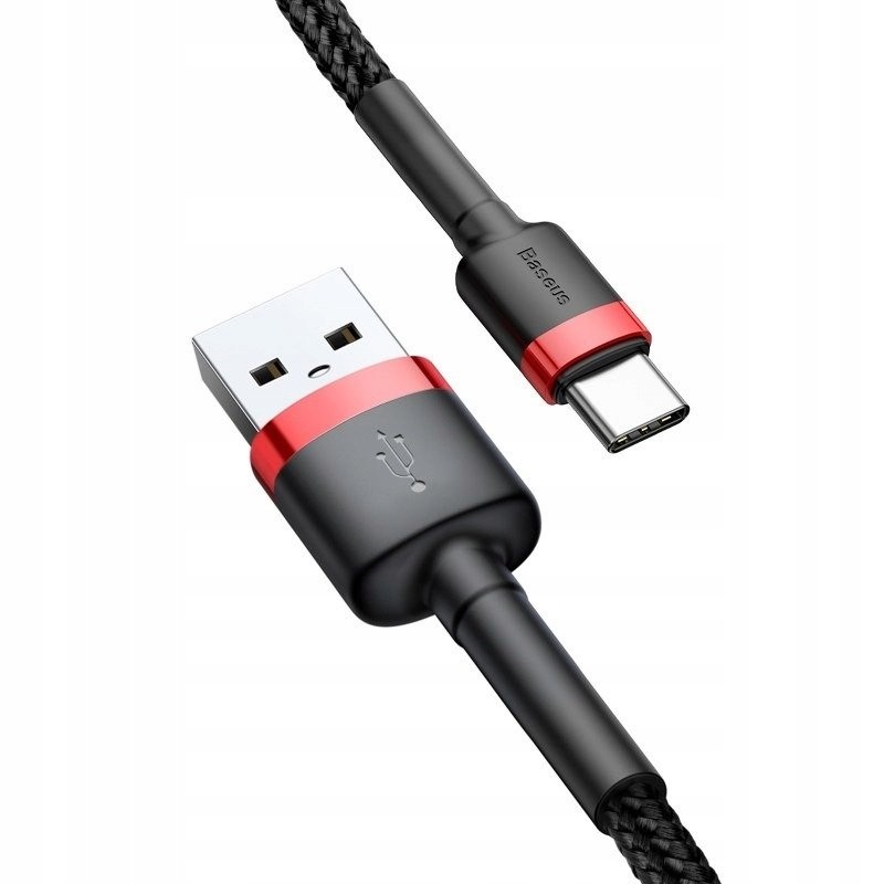 BASEUS CATKLF-B91 Kabel USB-C Baseus Cafule 2A 1m (czerwono-czarny)