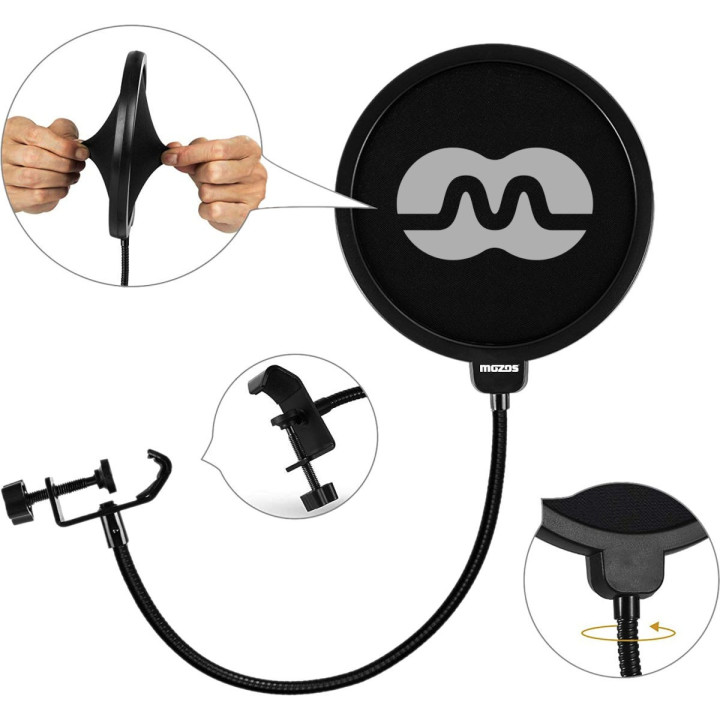 MOZOS PS-1 popfiltr mikrofonowy 15 cm