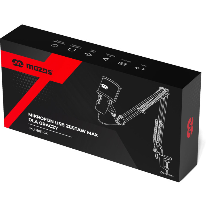 MOZOS MKIT-GX mikrofon USB z ramieniem