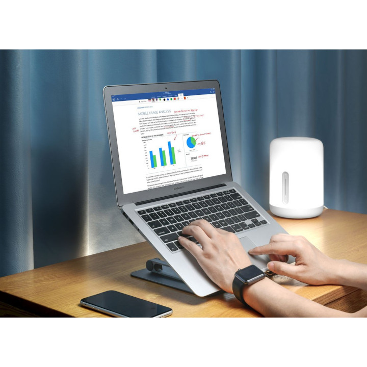 MOZOS LS3-ALU podstawka pod laptopa aluminiowa srebrna
