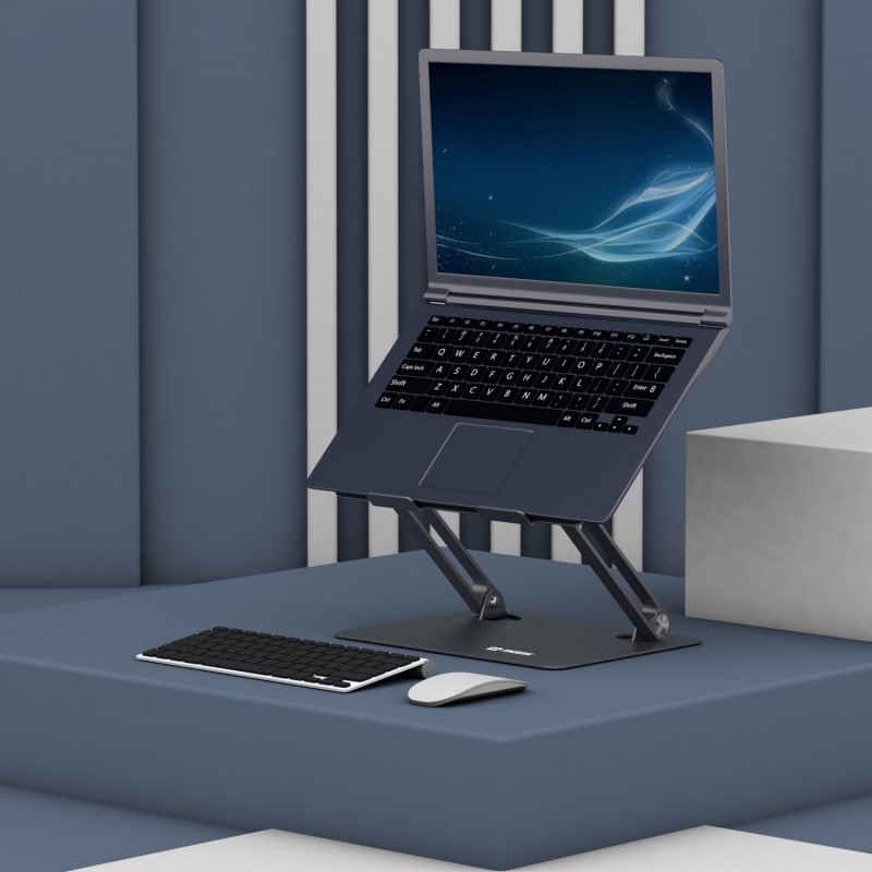 MOZOS LS3-ALU podstawka pod laptopa aluminiowa srebrna