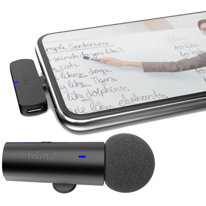 FIFINE M6 mikrofon krawatowy bezprzewodowy USB-C