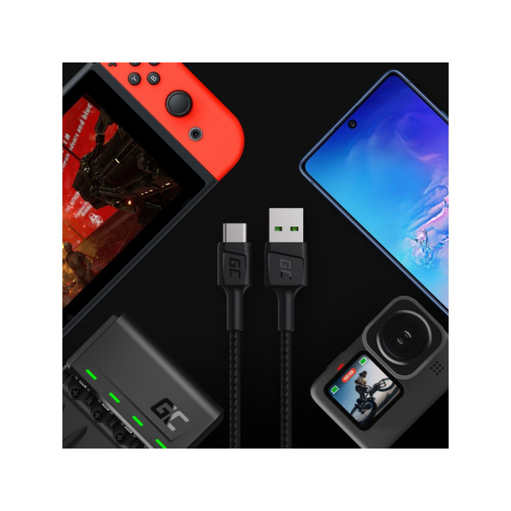GREEN CELL KABGC19 kabel USB-A do USB-C PowerStream 200cm