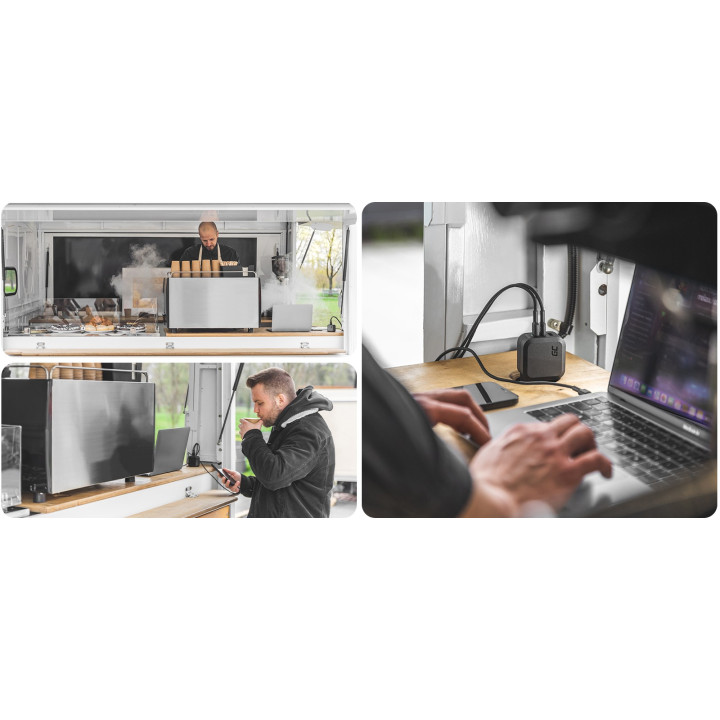 GREEN CELL CHARGC08 Ladowarka Sieciowa PowerGaN 65W 2x USB-C