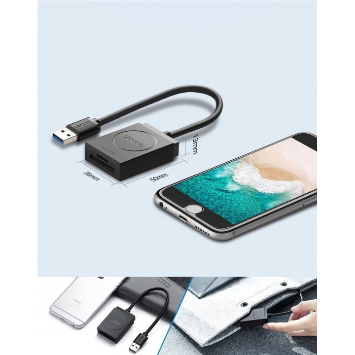 UGREEN 20250 Czytnik kart SD microSD USB 3.0