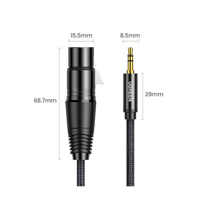 UGREEN 20244 Kabel XLR zenski do jack 3.5 meski - 2m