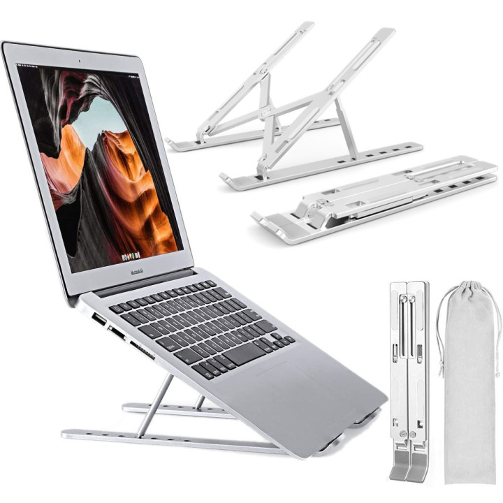 MOZOS N3-SV podstawka pod laptopa aluminiowa srebrna