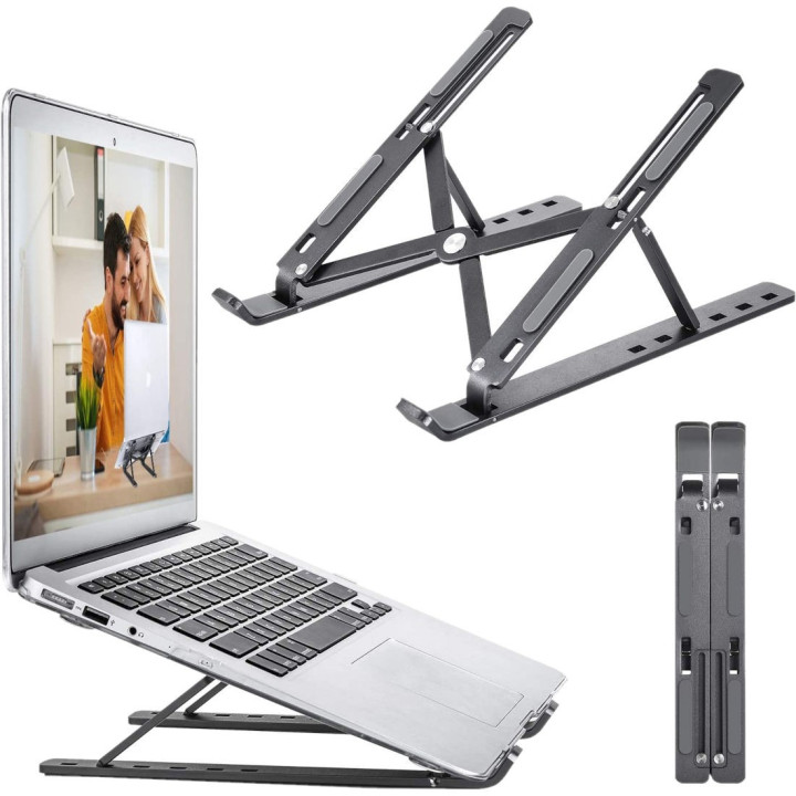 MOZOS N3 BK podstawka pod laptopa aluminiowa czarna