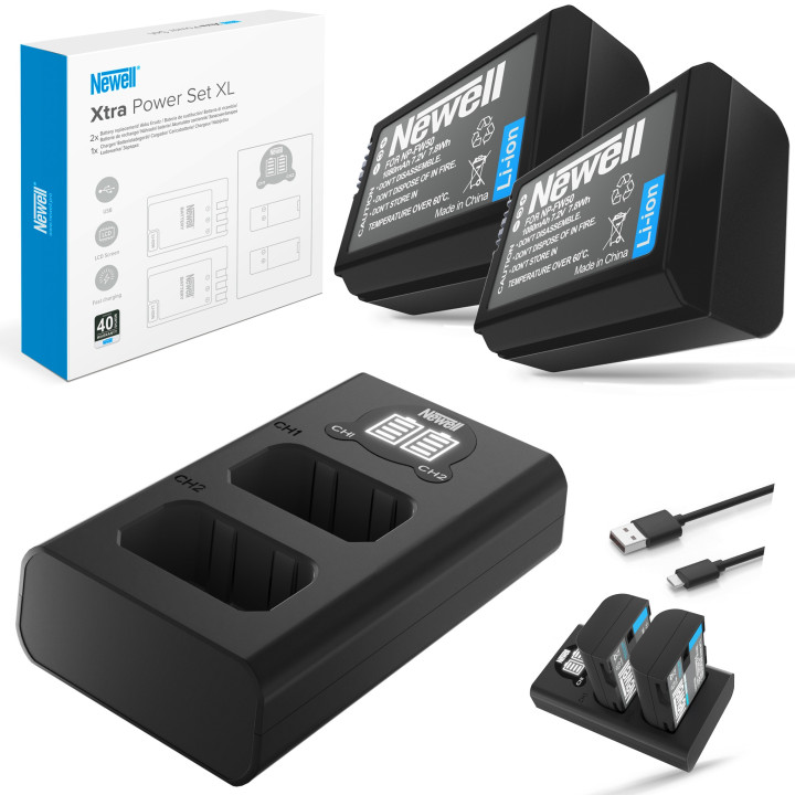Newell DL-USB-C zestaw ladowarka i dwa akumulatory NP-FW50 S