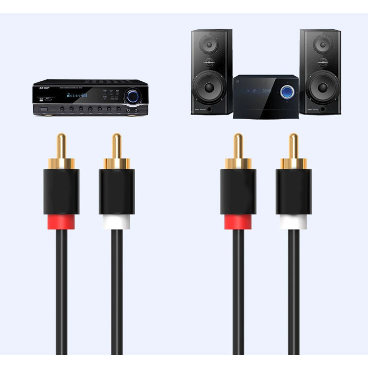 MOZOS MCABLE-2R2R kabel 2x RCA - 2x RCA 1m (2x cinch - 2x ci