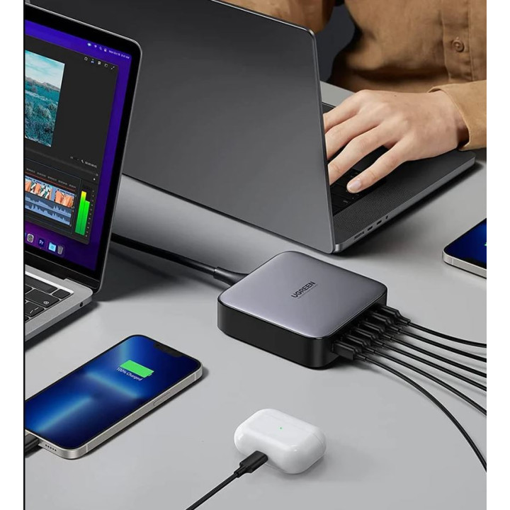 UGREEN 40914 Ladowarka sieciowa 200W GaN 2xUSB-A, 4xUSB-C