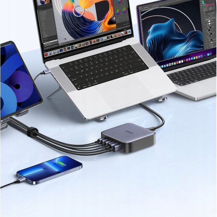 UGREEN 40914 Ladowarka sieciowa 200W GaN 2xUSB-A, 4xUSB-C