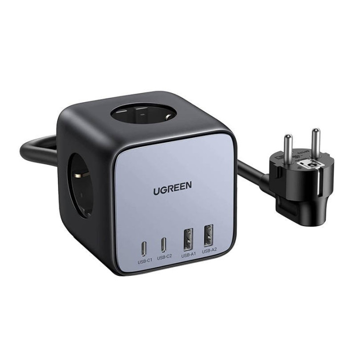 UGREEN CD268 listwa zasilajaca kostka 65W 1.8m czarny