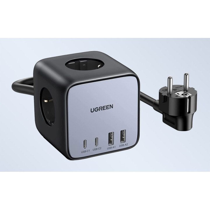 UGREEN CD268 listwa zasilajaca kostka 65W 1.8m czarny