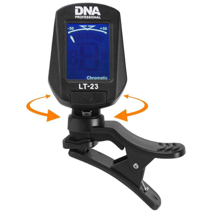 DNA LT23 stroik tuner do gitary basu ukulele klips