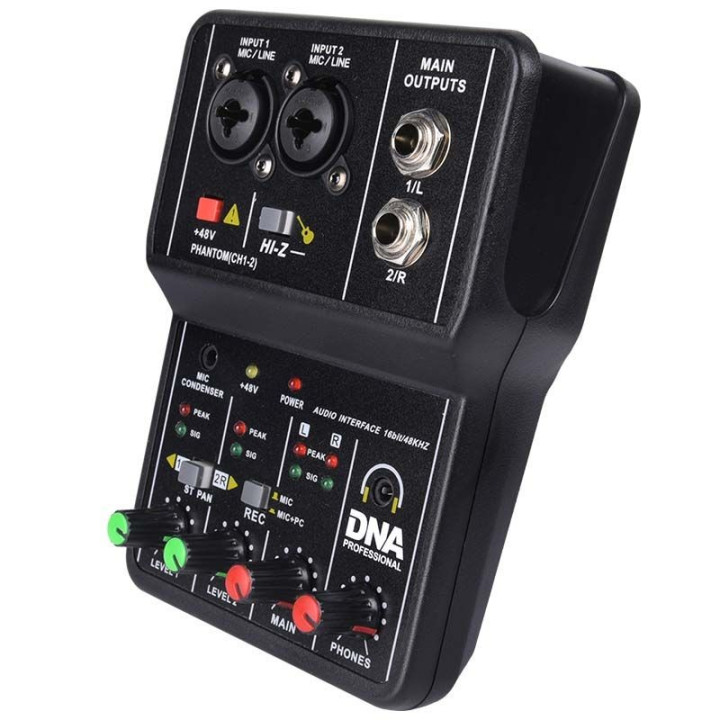 DNA MIX 2 mikser 2-kanalowy phantom interfejs USB
