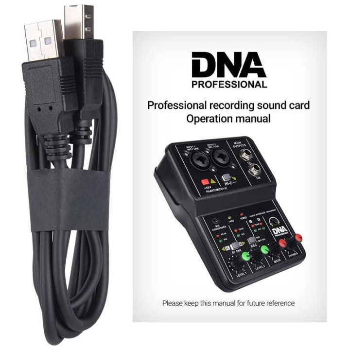 DNA MIX 2 mikser 2-kanalowy phantom interfejs USB