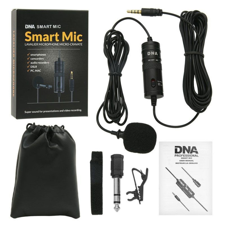 DNA SMART MIC mikrofon krawatowy przypinany minijack 3,5mm T