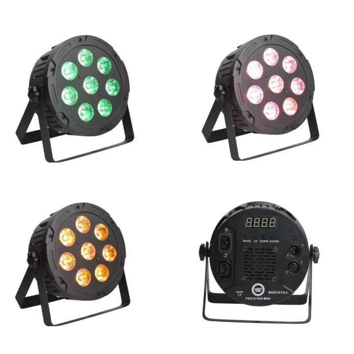 LIGHT4ME Penta Par 8x12W MKII RGBWA LED slim