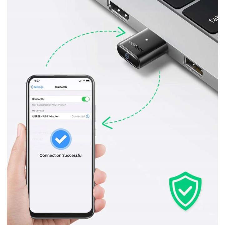 UGREEN 80889 adapter Bluetooth 5.0 USB