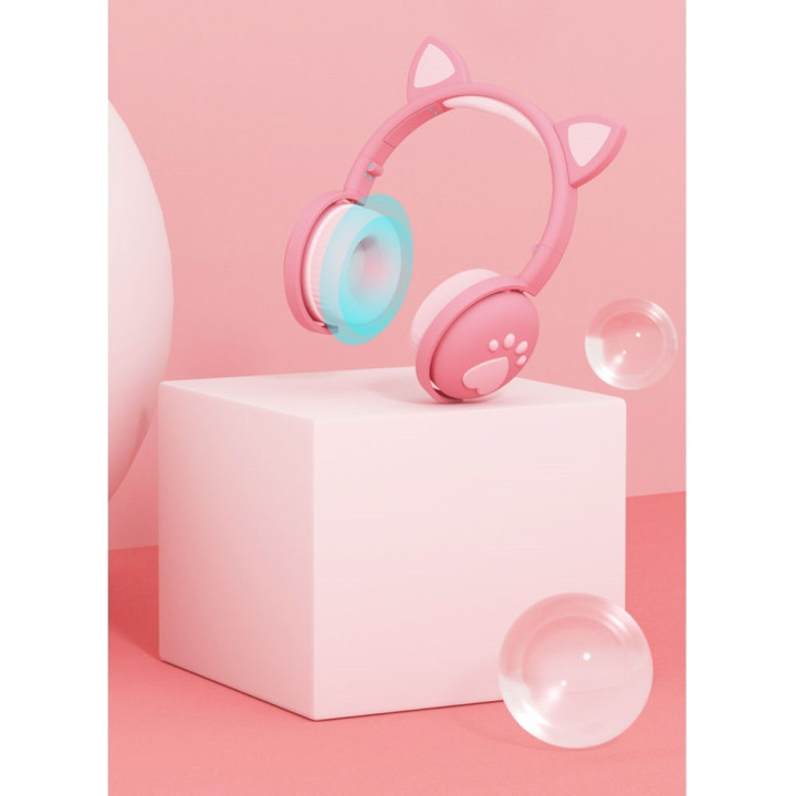 MOZOS KID DOG rózowe sluchawki bluetooth dla dzieci