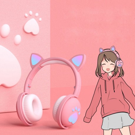 MOZOS KID DOG różowe słuchawki bluetooth dla dzieci