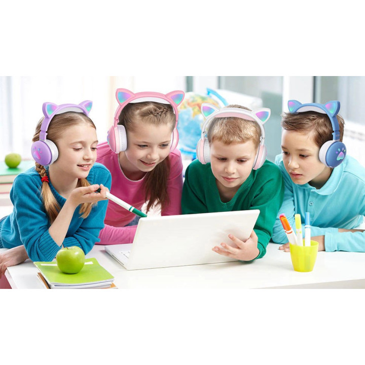 MOZOS KID DOG fioletowe sluchawki bluetooth dla dzieci